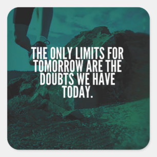 LIMITS - Workout Motivational Square Sticker