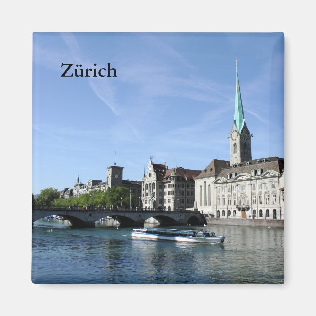 Limmat River in Zurich Magnet (Front)