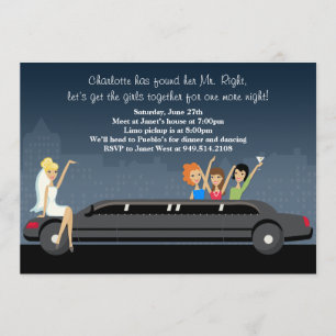 Limo Bachelorette Party Invitation