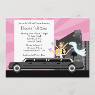 Limo Bridal Shower Invitation