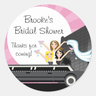 Limo Bridal Shower Sticker
