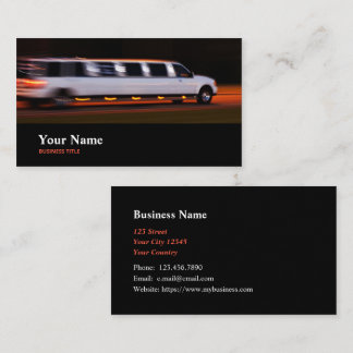 Limo Driver Limousine Chauffeur Car Driver Business Card
