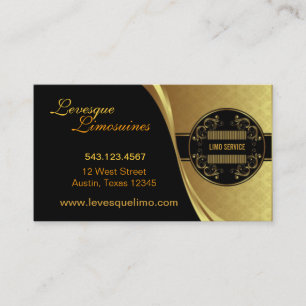 Limo - Gold & Black Business Card