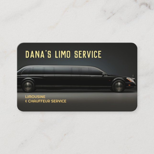 Limo Limousine Service Business Card (Front)