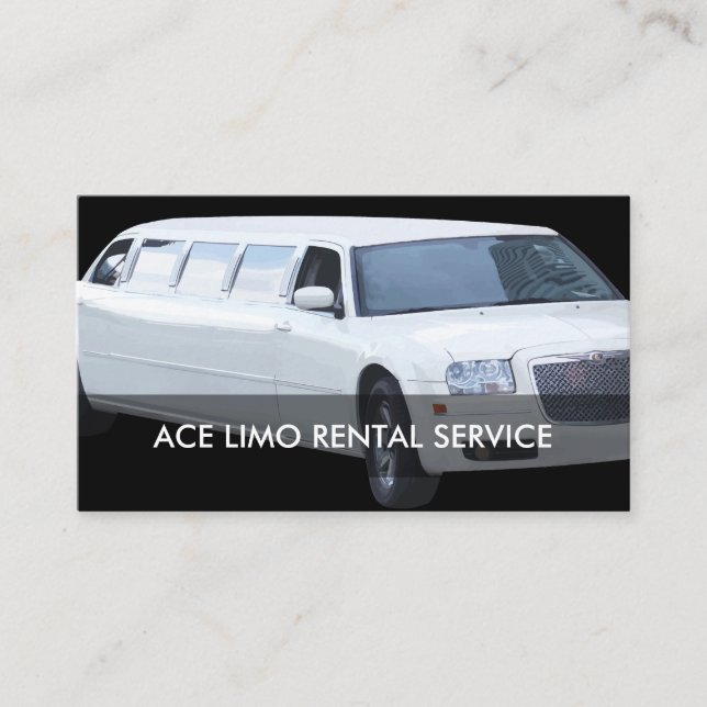 Limo Rental Service Business Card (Front)