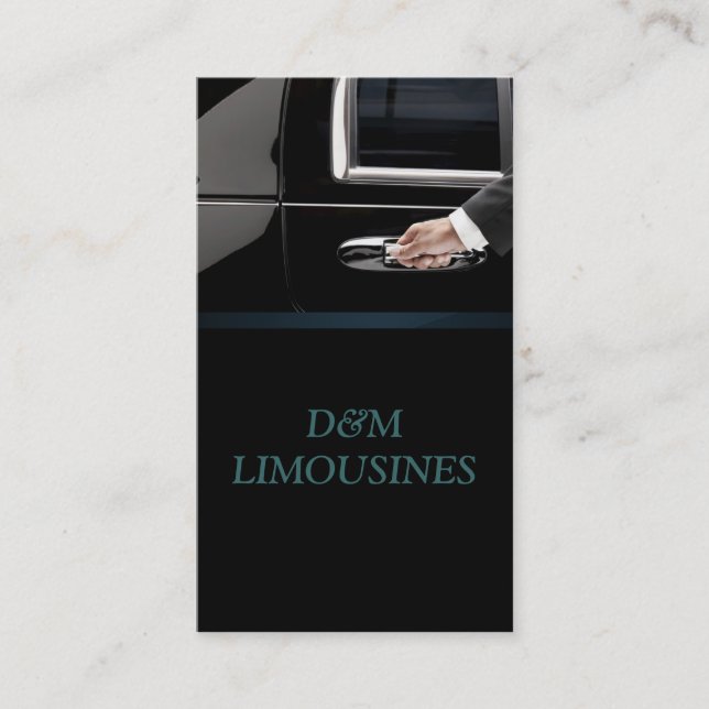 Limo Service Driver, Cab, Taxi Business Card (Front)