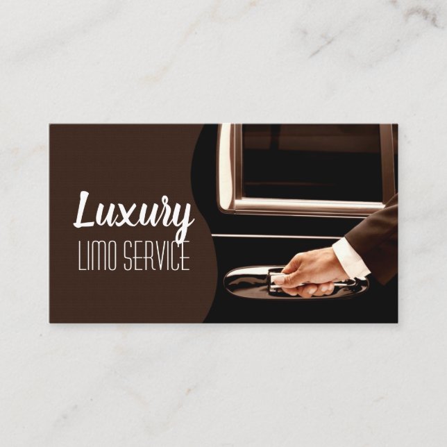 Limo Service Driver, Cab, Taxi Business Card (Front)