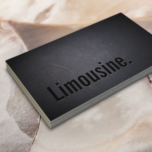 Limo Service limousine Minimal Black Elegant Business Card (Creator Uploaded)