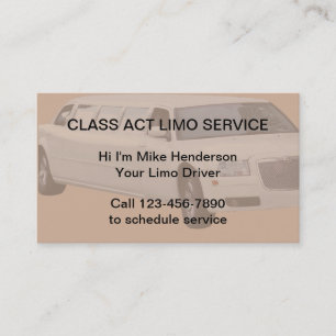 Limo Service Taxi Business Cards
