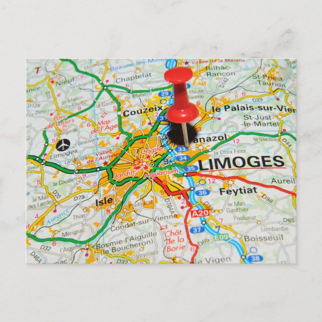 Limoges, France Postcard (Front)