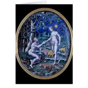 Limoges plaque depicting Adam and Eve, c.1570