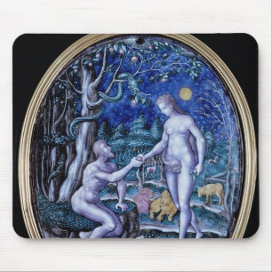 Limoges plaque depicting Adam and Eve, c.1570 Mouse Mat