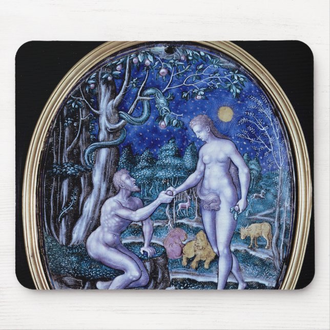 Limoges plaque depicting Adam and Eve, c.1570 Mouse Mat (Front)