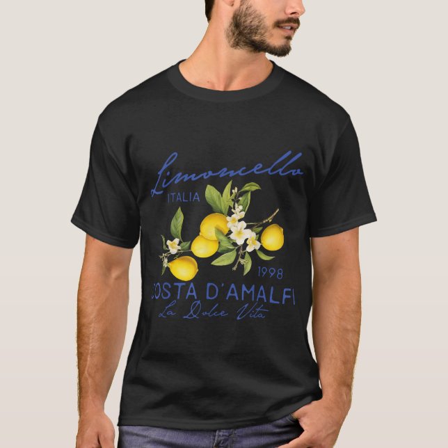Limoncello Amalfi Coast Lemons Summer Italy Gift  T-Shirt (Front)