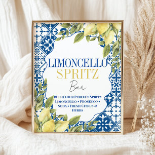 Limoncello Bar La Dolce Vita Italian Lemon Poster