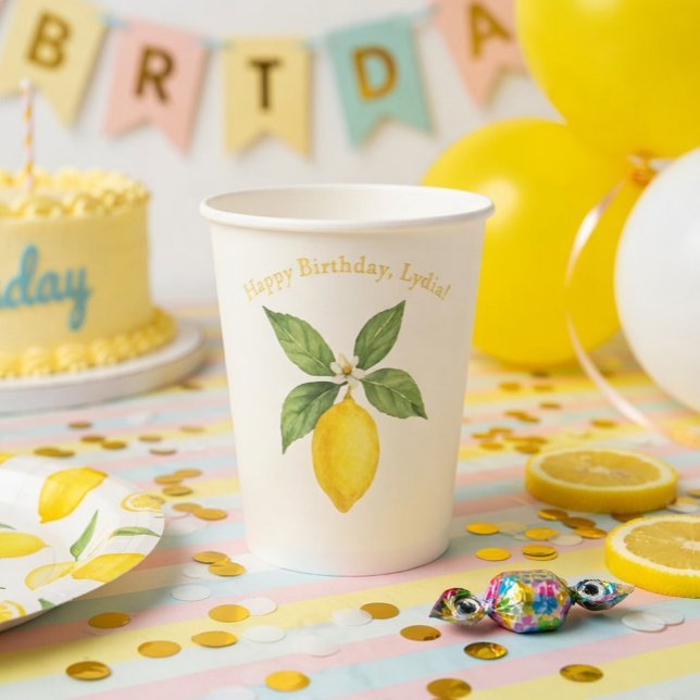 Limoncello Birthday Party Paper Cup (Creator Uploaded)
