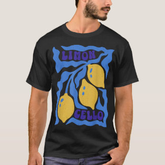 Limoncello Boho Floral Lemon Italy Distressed T-Shirt