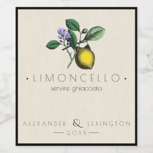 Limoncello Bottle Label