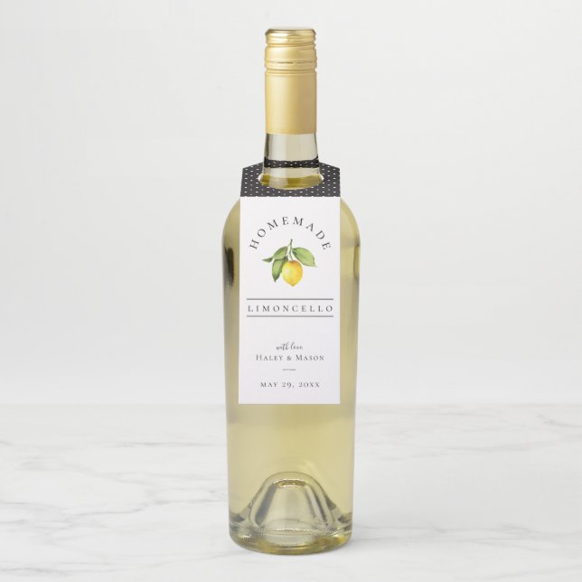 Limoncello Bottle Tag (On Bottle)
