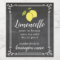 Limoncello Chalk Look Tall Bottle Label | Homemade