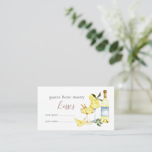 Limoncello Cocktail Bridal Shower how many kisses Enclosure Card