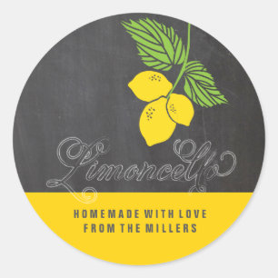 Limoncello faux chalkboard label