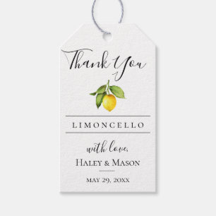 Limoncello Favour Thank You Gift Tag
