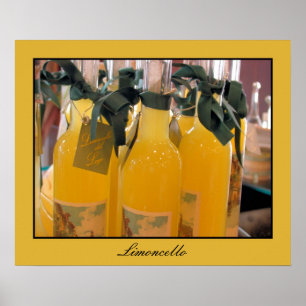 Limoncello, Italian lemon liqueur Poster