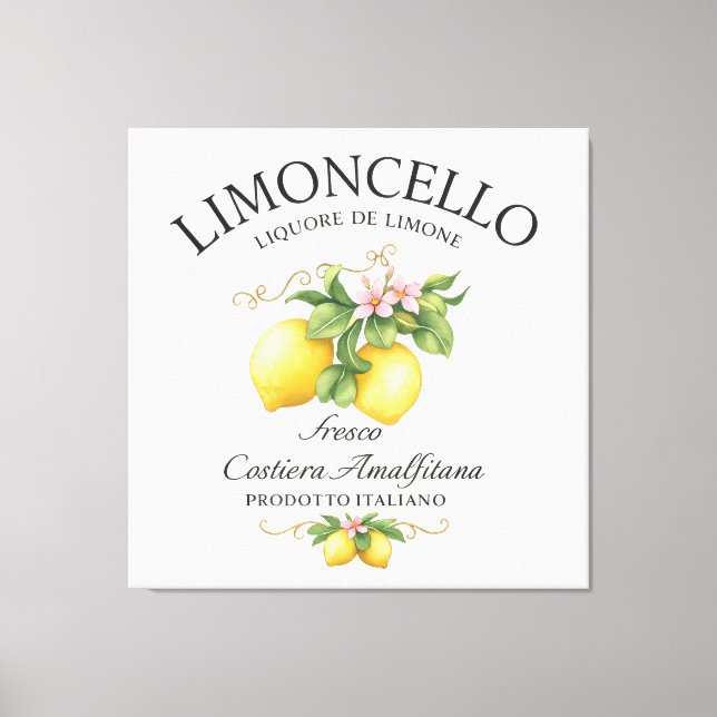 Limoncello Italy Amalfi Coast Canvas Print (Front)