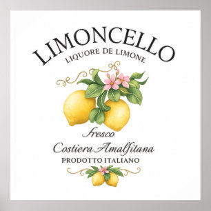 Limoncello Italy Amalfi Coast Poster