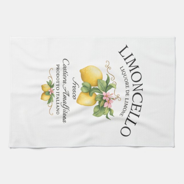 Limoncello Italy Amalfi Coast Tea Towel