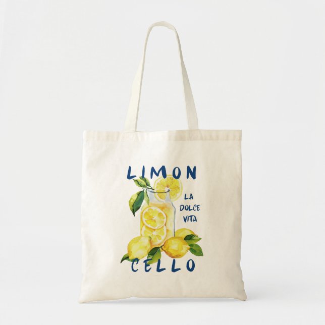 Limoncello Italy – La Dolce Vita Lemon Lover  Tote Bag (Front)