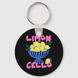 Limoncello Italy Lemons Amalfi Coast Vacation Trip Key Ring