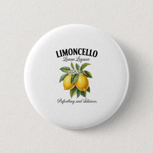 Limoncello Italy Vintage Refreshing Lemon Vacation 6 Cm Round Badge