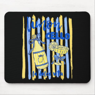 Limoncello la dolce vita amalfi coast lemon mouse mat