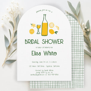 Limoncello Lemonade CUSTOM Arch Bridal Shower  Invitation