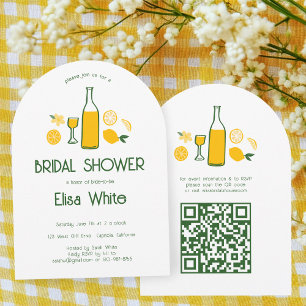 Limoncello Lemonade CUSTOM QR Arch Bridal Shower  Invitation