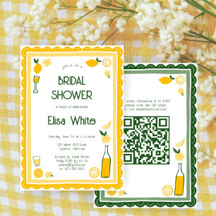 Limoncello Lemonade CUSTOM QR Bridal Shower  Invitation