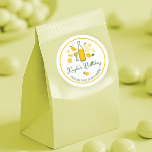 Limoncello Lemonade Lemon CUSTOM Birthday Classic Round Sticker