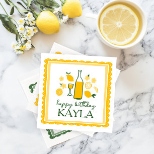 Limoncello Lemonade Lemon CUSTOM Birthday Napkin