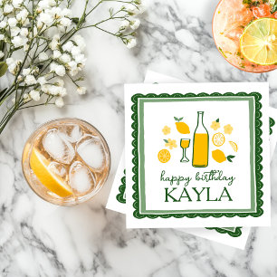 Limoncello Lemonade Lemon CUSTOM Birthday Napkin
