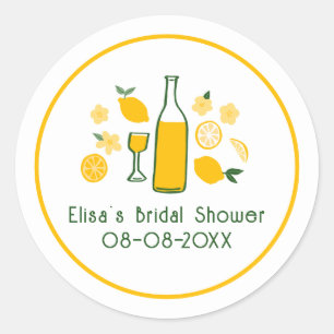 Limoncello Lemonade Lemon CUSTOM Bridal Shower  Classic Round Sticker