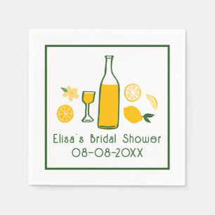 Limoncello Lemonade Lemon CUSTOM Bridal Shower Napkin