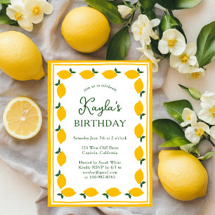 Limoncello Lemons CUSTOM Cute BIRTHDAY PARTY  Invitation