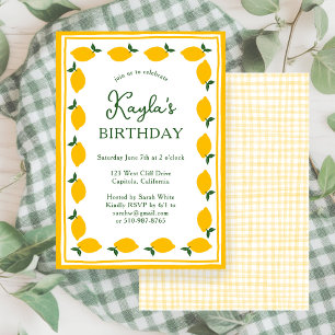 Limoncello Lemons CUSTOM Cute BIRTHDAY PARTY  Invitation