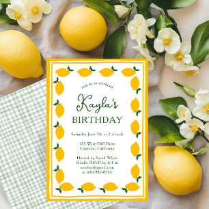 Limoncello Lemons CUSTOM Cute BIRTHDAY PARTY  Invitation