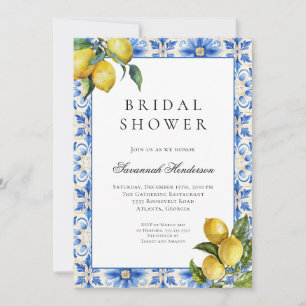 Limoncello Mediterranian Bridal Shower Invitation