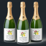 Limoncello Merry Christmas Bottle Label<br><div class="desc">Elegant Watercolor Lemon Greenery Holiday Red Bow Homemade Limoncello Merry Christmas Bottle Labels</div>