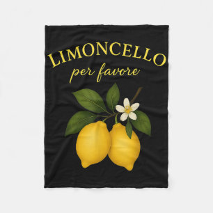 Limoncello Per Favore Italian Shirts For Women Fun Fleece Blanket
