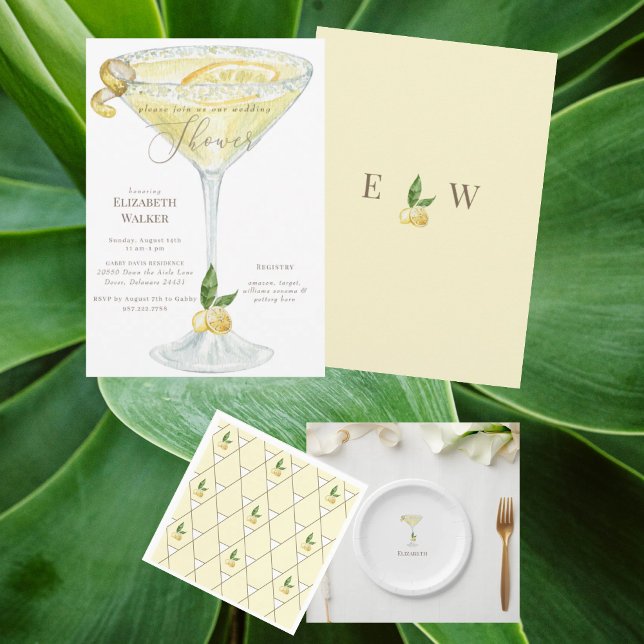 Limoncello Personalised Name Wedding Paper Plate (Creator Uploaded)